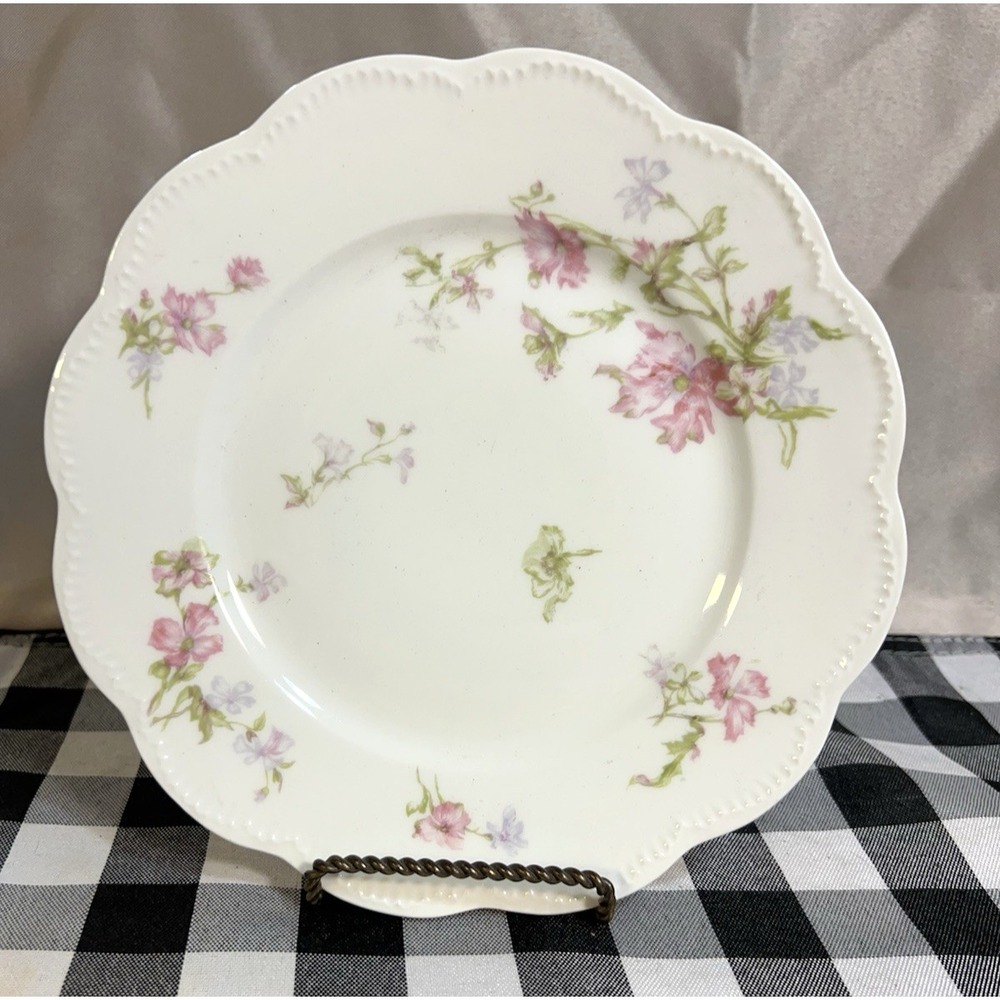 Haviland & Co. Miramar Limoges France Dessert‎ Plate 7.5" Pink Floral (1282)
